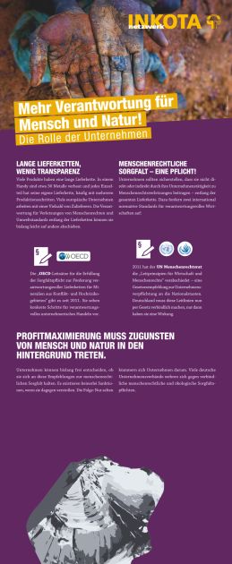 Ausstellungstafel 3 - Mehr Verantwortung für Mensch und Natur!