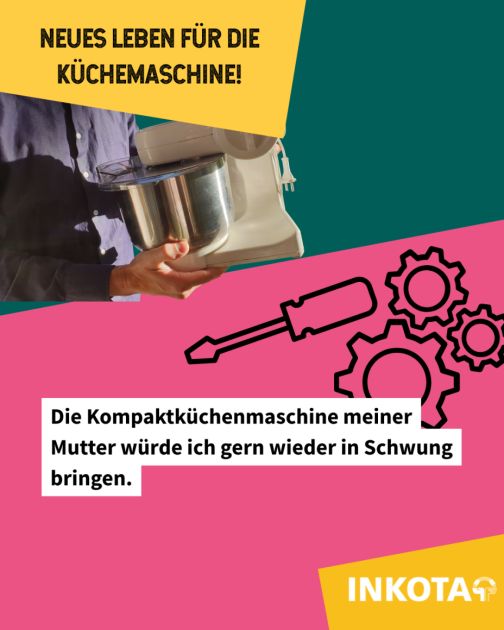Die Küchenmaschine meiner Mutter würde ich gern wieder in Schwung bringen.
