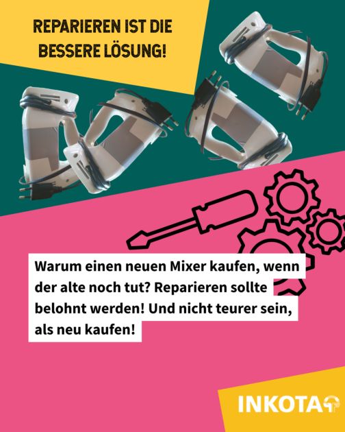 Warum einen neuen Mixer kaufen, wenn der alte noch tut? Reparieren sollte belohnt werden! Und nicht teurer sein, als neu kaufen!