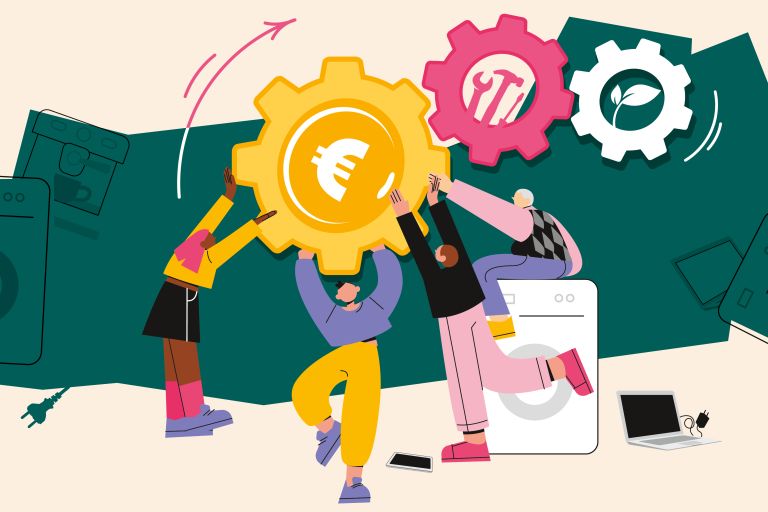 Grafik zum Thema Reparieren lohnt sich. 